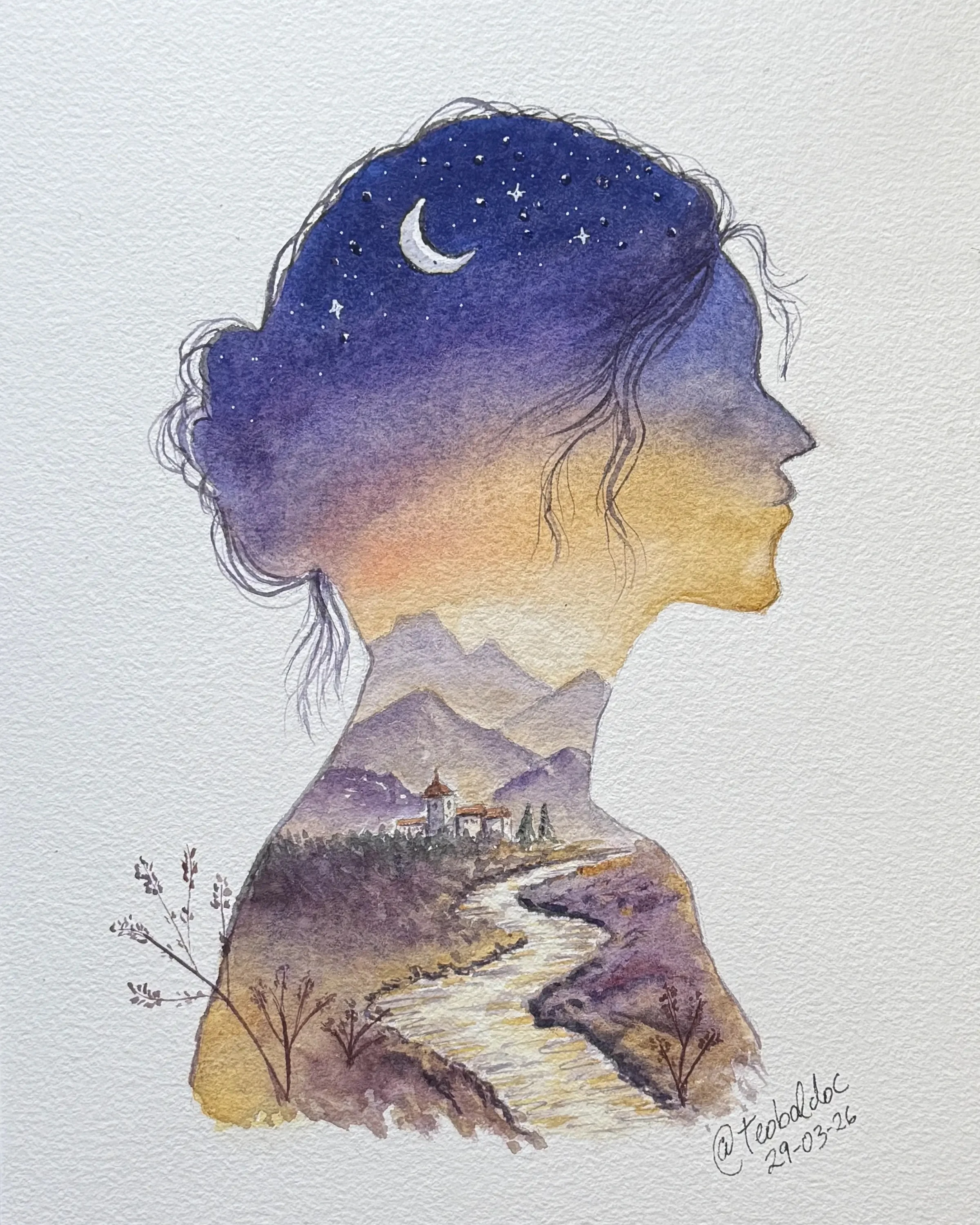 Portada de la acuarela — El paisaje interior de Cristina